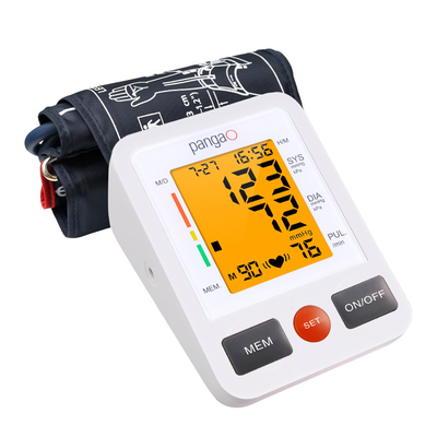 Wholesale Pangao OEM ODM Sphygmomanometer Medical Devices Blood Pressure Monitor BP Cuff Digital Irregular Heartbeat Detection Self-Test